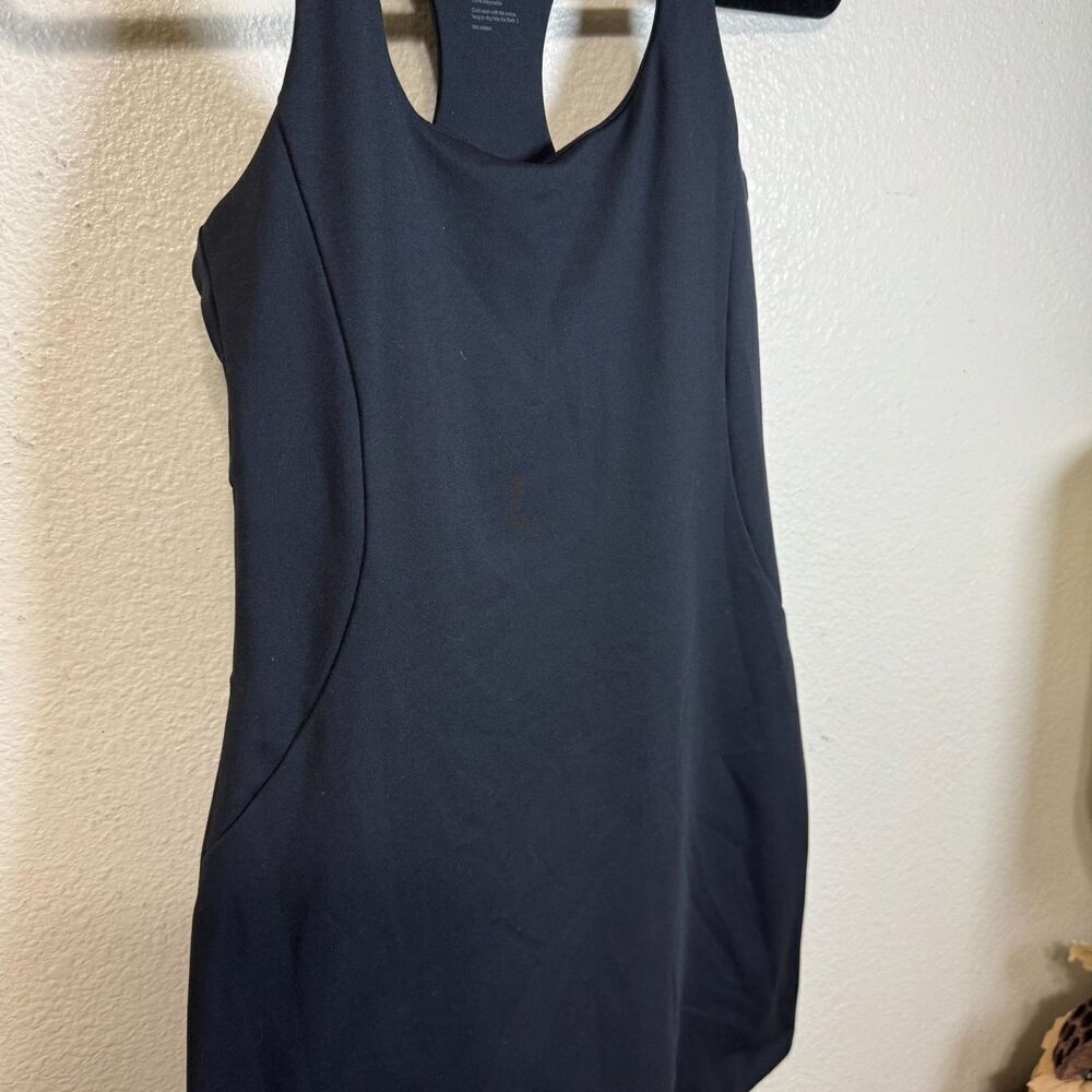 Girlfriend Collective Paloma Mini Tennis Dress Racerback Black Sz S Athleisure - Picture 2 of 7